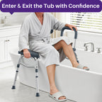 KEKOY Tub Transfer Bench for Bathtub and Showers, Adjustable Shower Bench, Bath Shower Chair Seat 400LBs for Elderly, Adults and Disabled