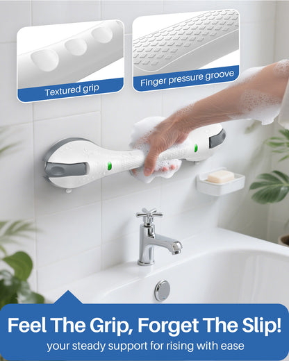 KEKOY 2 Pack Grab Bars for Shower, Heavy Duty Shower Handle Removable Bath Handrails for Elderly, Bathroom Safety Bars for Seniors, No Drilling, Waterproof