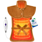 KEKOY Large Heating Pad for Back Pain Relief, Large 24"x33" Fast-Heating Pad for Neck and Shoulders with Auto Shut-Off, Soft & Machine Washable, Camel
