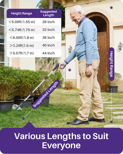 Kekoy Grabber Reaching Tool for Elderly, 40" Heavy Duty Reacher Grabber Pickup Tool , 4" Wide Extended Weed Gripper Claw with Magnet