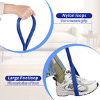 KEKOY 40.5" Long Leg Lifter Strap, Rigid Foot Loop, Mobility Aid for Hip & Knee Replacement, Wheelchair, Handicap, Disability, Blue
