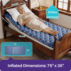 KEKOY Alternating Pressure Mattress with Quiet Electric Pump, Air Mattress for Bed Sore & Ulcer Prevention, Air Pad for Hospital Bed and Home Use, Blue