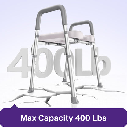 KEKOY Toilet Seat Riser for Seniors, Raised Toilet Seat with Handles, FSA HSA Eligible 400lb Elevated Toilet Risers, Tool-Free Assembly with Adjustable Height & Width