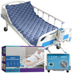 KEKOY Alternating Pressure Mattress with Quiet Electric Pump, Air Mattress for Bed Sore & Ulcer Prevention, Air Pad for Hospital Bed and Home Use, Blue