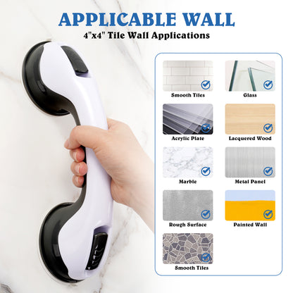 KEKOY Grab Bars for Bathroom, Safety Bars for Shower with Shower Pouf and Hook, Bathroom Grab Bar for Seniors, Elderly, Handicap