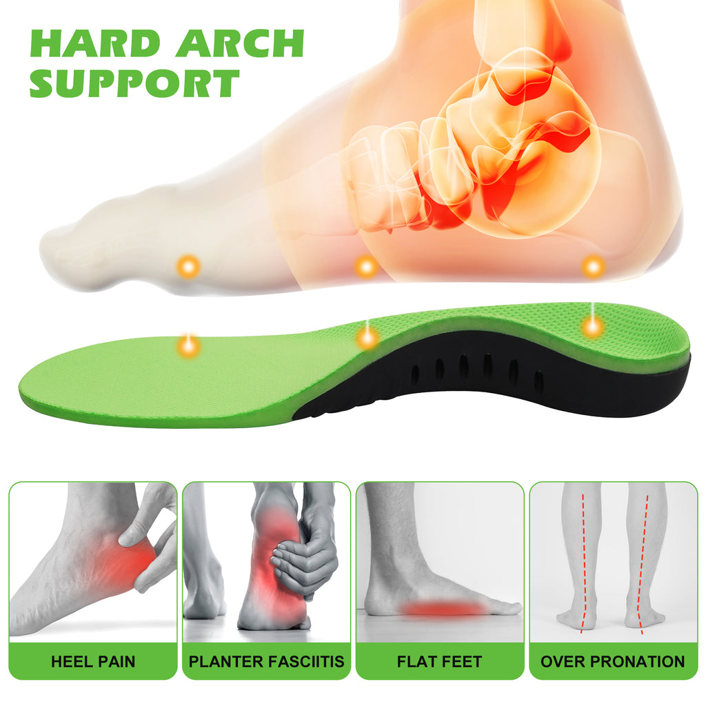 KEKOY Plantar Fasciitis Pain Relief Orthotics, Flat feet Arch Support Insoles Shoe Inserts for Men and Women, Sports Shock Absorption for Walking,Running,Hiking, S