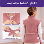 KEKOY Large Heating Pad for Back Pain Relief, Large 24"x33" Fast-Heating Pad for Neck and Shoulders with Auto Shut-Off, Soft & Machine Washable, Dusty Rose
