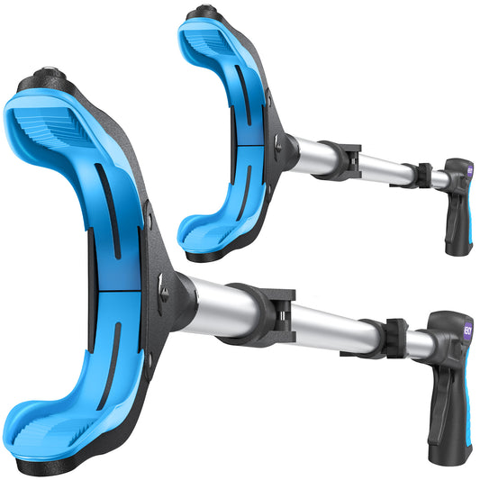 Pro 40-inch Reacher Grabber Pickup Tool 2 Pack, Foldable Grabbers for Seniors Heavy Duty Pick Up Trash Stick with Anti-Slip 360° Rotating Jaw, 4" Wide Extended Weed Gripper Claw with Magnet