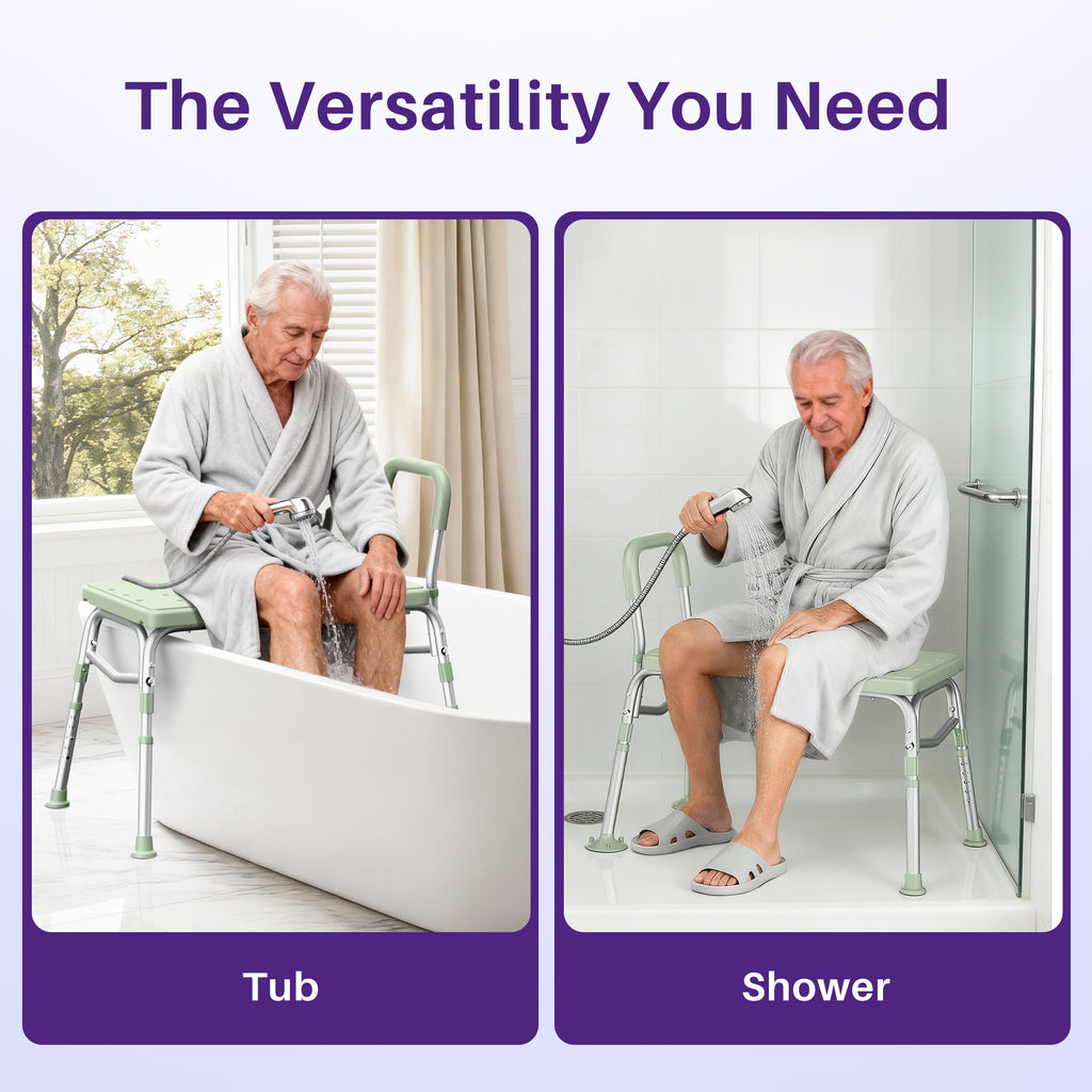 KEKOY Tub Transfer Bench for Bathtub and Showers, Adjustable Shower Bench, Bath Shower Chair Seat 400LBs for Elderly, Adults and Disabled