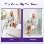 KEKOY Tub Transfer Bench for Bathtub and Showers, Adjustable Shower Bench, Bath Shower Chair Seat 400LBs for Elderly, Adults and Disabled