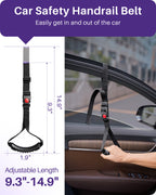 KEKOY 3 Pack Car Door Handle for Elderly, 4 in 1 Multifunctional Car Handle Assist with Car Window Breaker, Seat Belt Cutter and Automotive Standing Aid, Mobility Aids for Seniors