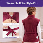 KEKOY Large Heating Pad for Back Pain Relief, Large 24"x33" Fast-Heating Pad for Neck and Shoulders with Auto Shut-Off, Soft & Machine Washable, Burgundy
