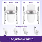 KEKOY Toilet Seat Riser for Seniors, Raised Toilet Seat with Handles, FSA HSA Eligible 400lb Elevated Toilet Risers, Tool-Free Assembly with Adjustable Height & Width