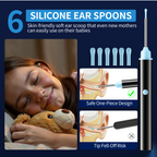 KEKOY Ear Camera and Wax Remover, 1080P Ear Wax Removal Kit, Wireless Otoscope Ear Cleaning Kit with Lights and 6 Ear Scoops