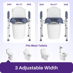 KEKOY Toilet Seat Riser for Seniors, Raised Toilet Seat with Handles, FSA HSA Eligible 400lb Elevated Toilet Risers, Tool-Free Assembly with Adjustable Height & Width