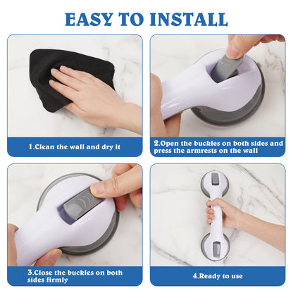 KEKOY 1 Pc Bath Grip Bar Bathtub and Shower Handles for Elderly, Grab Bars for Bathroom, 12" Anti-Slip Safety Bar