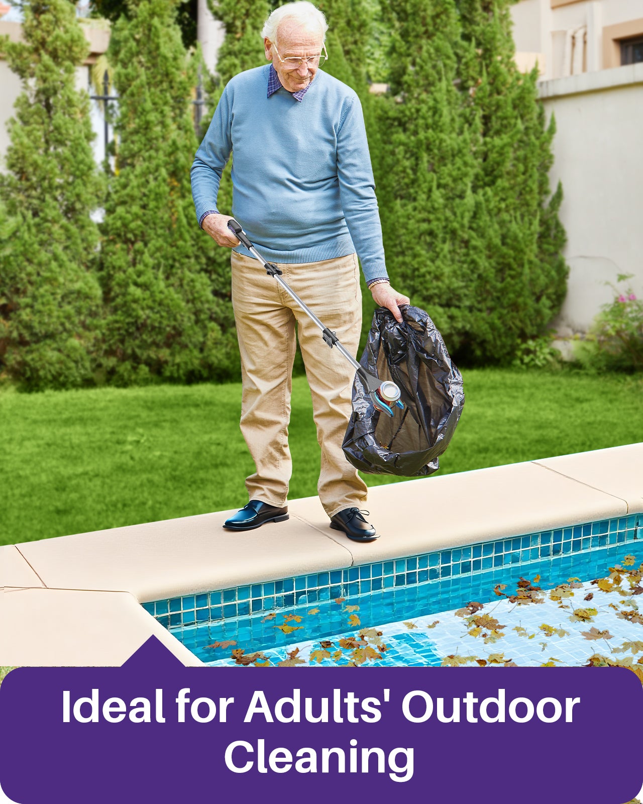 44 Inch Grabber Reacher Tool for Seniors, Foldable Reacher Grabbers Pickup Stick with Anti-Slip 360° Rotating Jaw, 4" Wide Extended Claw with Magnet for Disabled, After Surgery Recovery