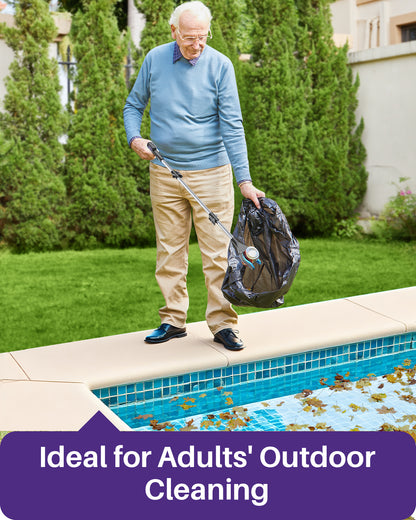 44 Inch Grabber Reacher Tool for Seniors, Foldable Reacher Grabbers Pickup Stick with Anti-Slip 360° Rotating Jaw, 4" Wide Extended Claw with Magnet for Disabled, After Surgery Recovery