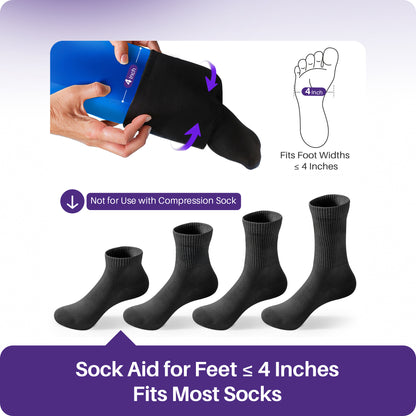 KEKOY Sock Assist Device for Elderly, Sock Aid Device Easy on and off Sock Helper - Dressing Aid for Seniors, Blue