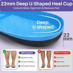 KEKOY 220+ lbs Heavy Duty Orthotic Insoles for Men & Women, 1.22" Medium Arch Support Shoe Inserts for Overpronation, Mild Flat Feet, Plantar Fasciitis Relief