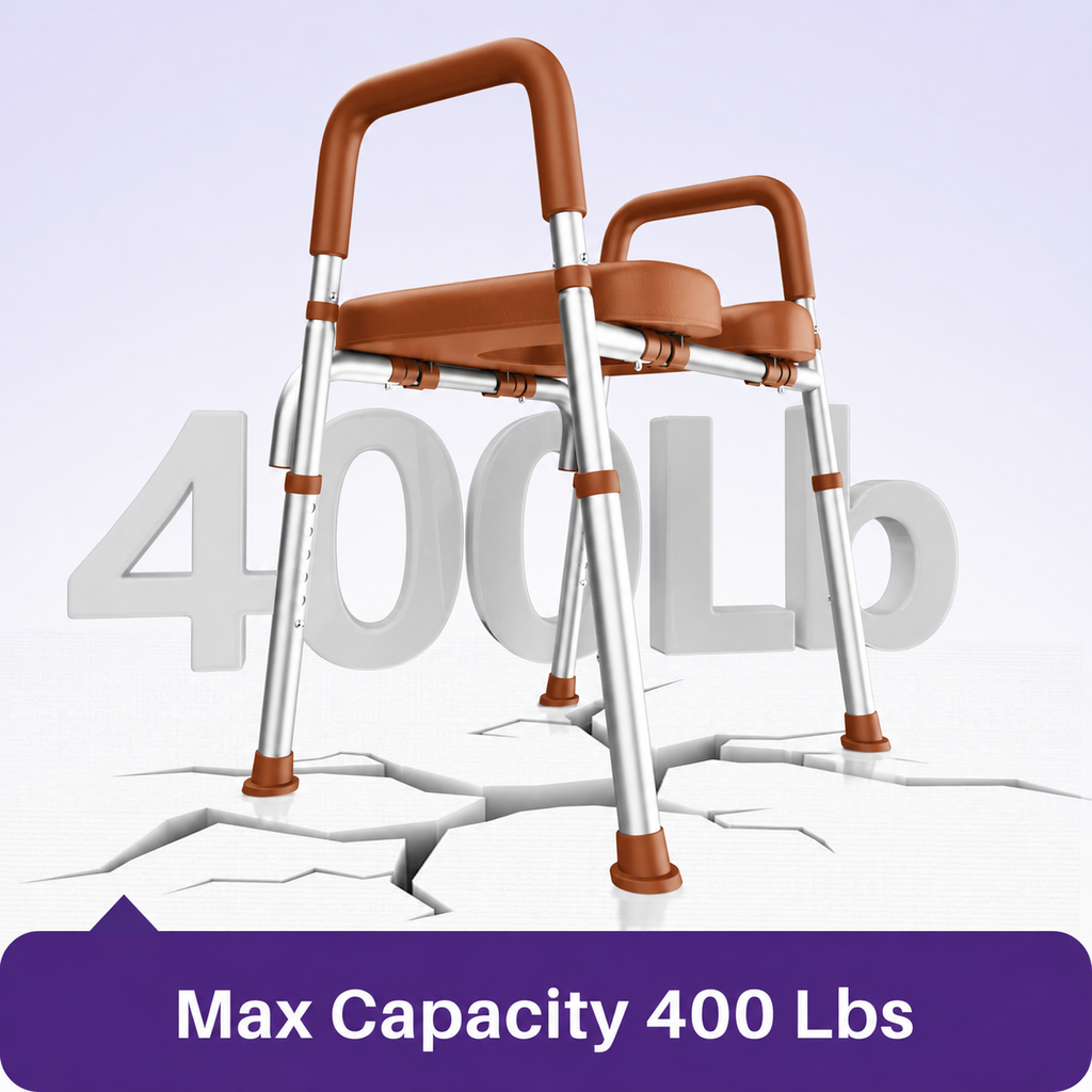 KEKOY Toilet Seat Riser for Seniors, Raised Toilet Seat with Handles, FSA HSA Eligible 400lb Elevated Toilet Risers, Tool-Free Assembly with Adjustable Height & Width