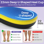 KEKOY Plantar Fasciitis Pain Relief Arch Support Inserts for Women & Men, Comfortable Support, Suitable for Moderate-Severe Flat Feet & Neutral Arch