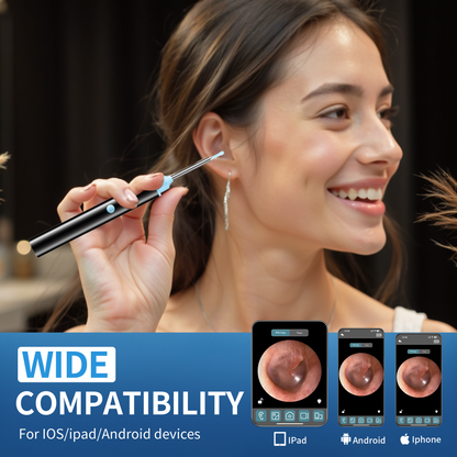 KEKOY Ear Camera and Wax Remover, 1080P Ear Wax Removal Kit, Wireless Otoscope Ear Cleaning Kit with Lights and 6 Ear Scoops