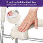 Kekoy Toilet Seat Riser for Seniors, Raised Toilet Seat with Handles, Fsa Hsa Eligible 400lb Elevated Toilet Risers, Tool-Free Assembly with Adjustable Height & Width