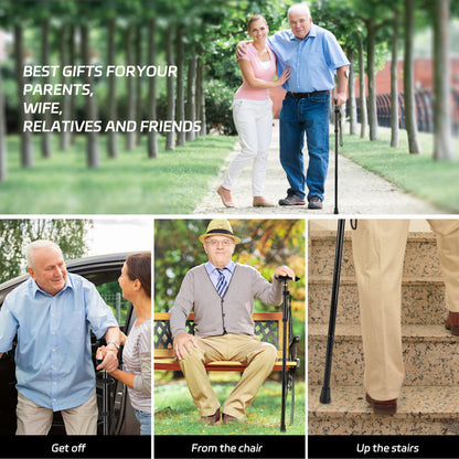 KEKOY Walking Canes for Women Men, Folding Cnes for Walking, 5-Level Adjustable Heights - Self Standing Folding Cane,Portable Collapsible Cane