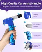 KEKOY 3 Pack Car Door Handle for Elderly, 4 in 1 Multifunctional Car Handle Assist with Car Window Breaker, Seat Belt Cutter and Automotive Standing Aid, Mobility Aids for Seniors