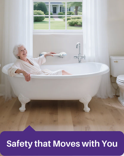 KEKOY Grab Bars for Bathroom, 17.5" Shower Handle Strong Suction up, Safety Bars for Shower, Shower Grab Bars for Seniors