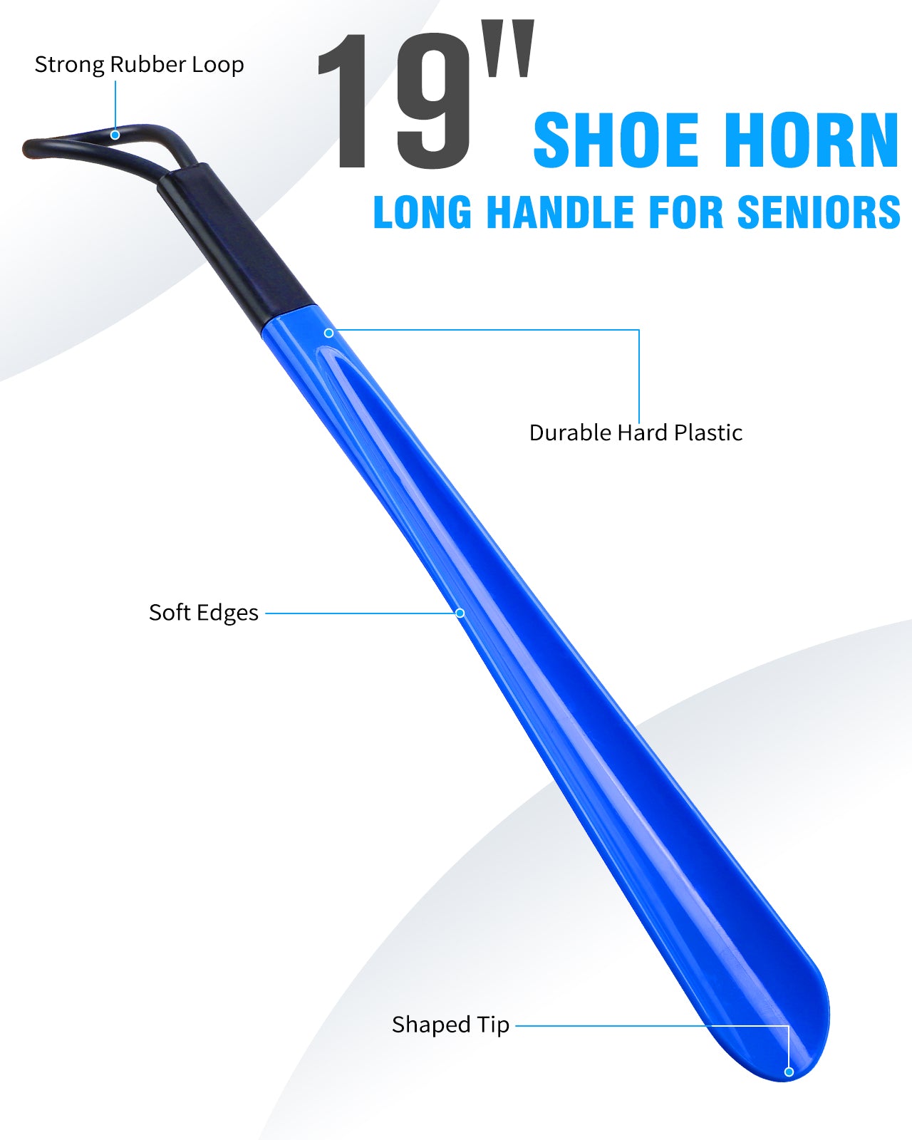 KEKOY 8 Pcs Hip and Knee Replacement Kit, Hip Kit for Hip Surgery with 36" Reacher Grabber, Sock Aid, 42" Leg Lifter, Long Shoe Horn, Body Scrubber, Back Scratcher, Daily Living Aids for Mobility