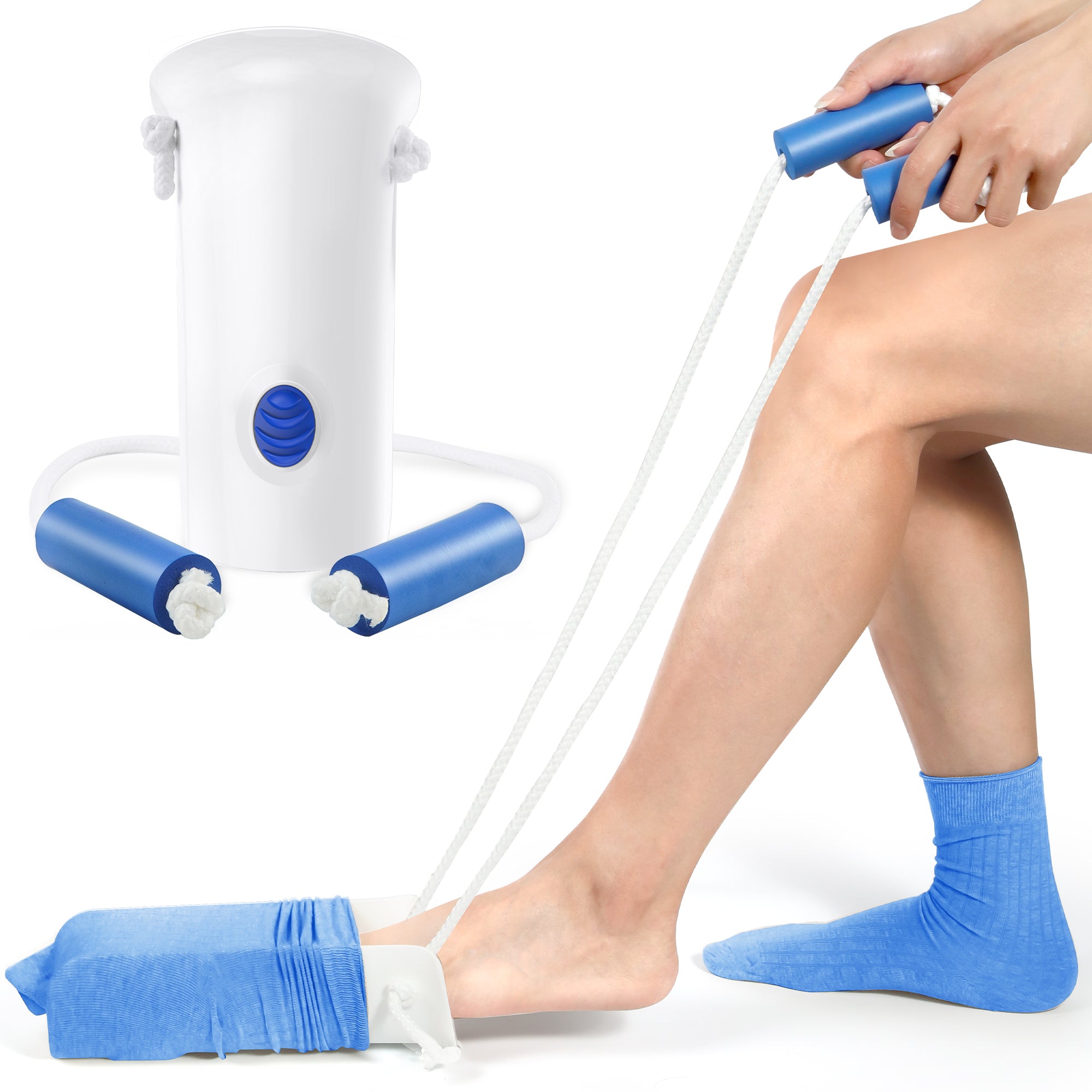 KEKOY 4.6inch Extra Wide Sock Helper with Foam Handles,Sock Aid Device for Seniors, Sock Aid Pull On