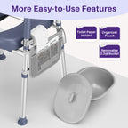 KEKOY Adjustable Tiolet Seat Riser for Seniors，Raised Toilet Seat with Handles and Padded Seat , FSA HSA Eligible 400lb Easy Assembly Elevated Toilet Risers