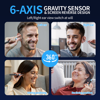 KEKOY Ear Camera and Wax Remover, 1080P Ear Wax Removal Kit, Wireless Otoscope Ear Cleaning Kit with Lights and 6 Ear Scoops