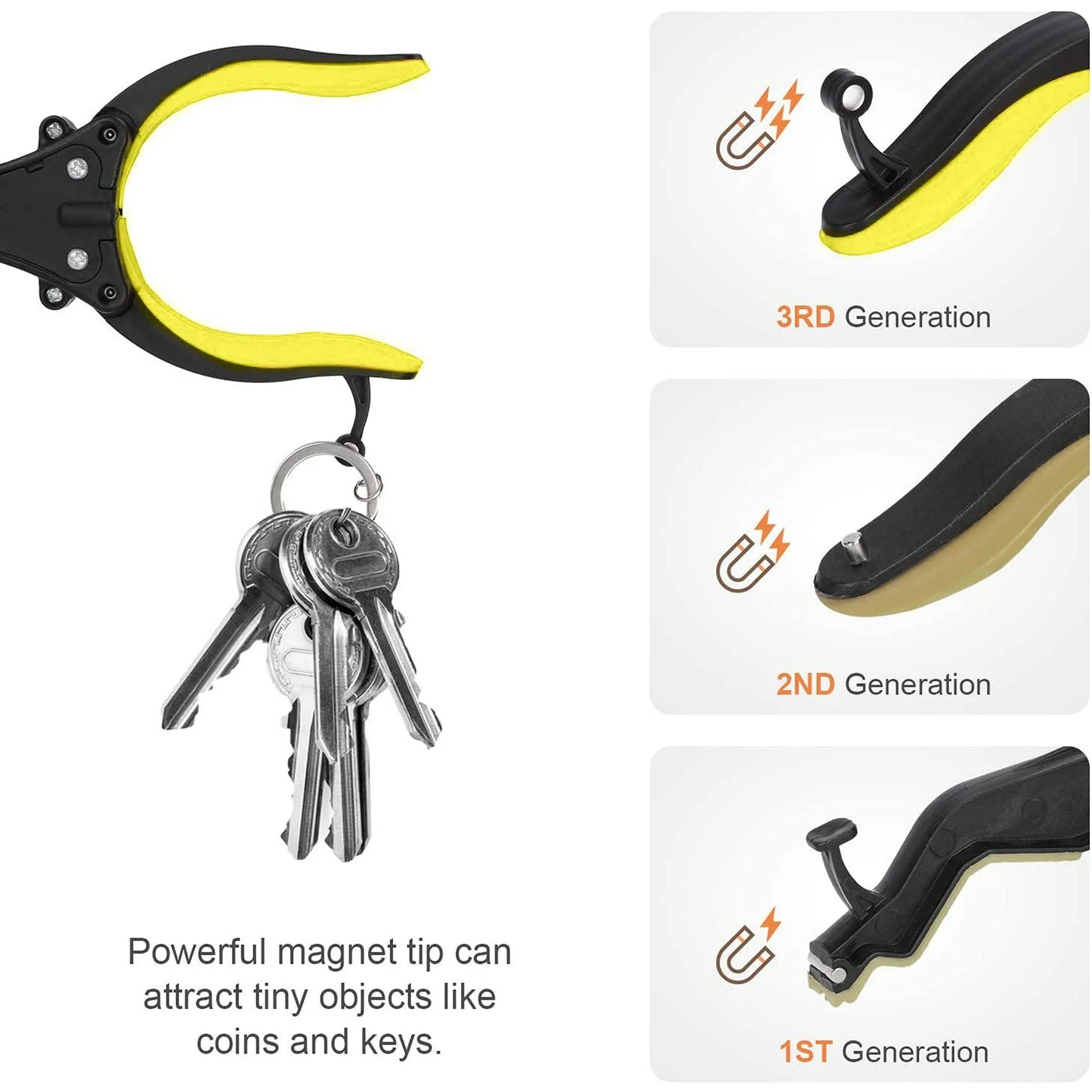 KEKOY 32" Foldable Reacher Grabber Tool with Light, FSA/HSA Eligible Trash Claw Grabber, Reaching Aid Tool for Trash Pick up, Nabber, Litter Picker