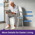 KEKOY Toilet Seat Riser for Seniors, Raised Toilet Seat with Handles, FSA HSA Eligible 400lb Elevated Toilet Risers, Tool-Free Assembly with Adjustable Height & Width