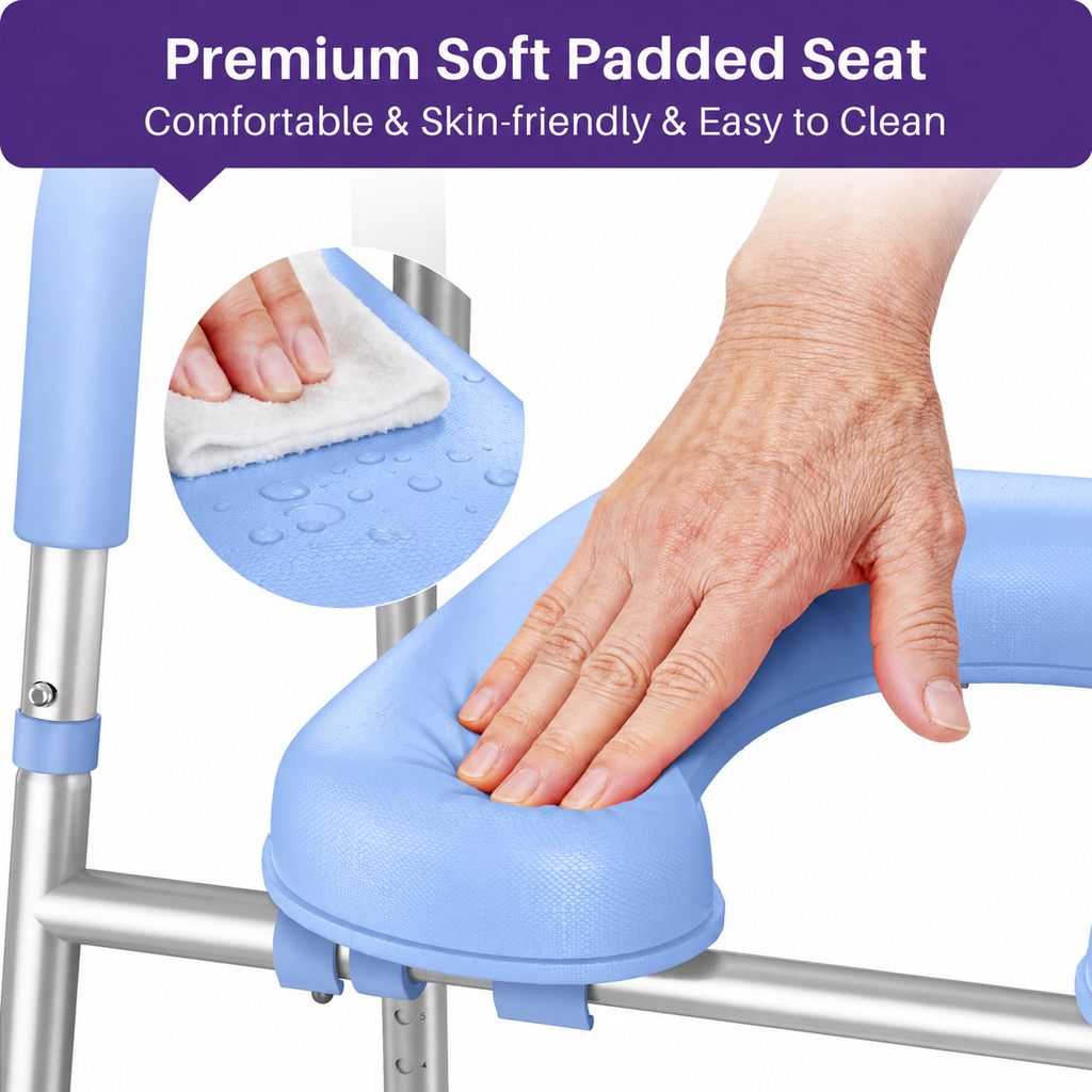 Kekoy Toilet Seat Riser for Seniors, Raised Toilet Seat with Handles, Fsa Hsa Eligible 400lb Elevated Toilet Risers, Tool-Free Assembly with Adjustable Height & Width