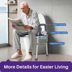 KEKOY Toilet Seat Riser for Seniors, Raised Toilet Seat with Handles, FSA HSA Eligible 400lb Elevated Toilet Risers, Tool-Free Assembly with Adjustable Height & Width