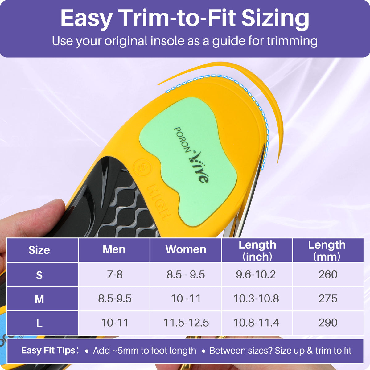 KEKOY Orthotic Insoles for Men & Women, 220+ lbs 1.38" High Arch Support Shoe Inserts for High Arches, Collapsed Arch, Oversupination and Plantar Fasciitis