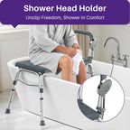 KEKOY Tub Transfer Bench for Bathtub and Showers, Adjustable Shower Bench, Bath Shower Chair Seat 400LBs for Elderly, Adults and Disabled