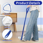 KEKOY 40.5" Long Leg Lifter Strap, Rigid Foot Loop, Mobility Aid for Hip & Knee Replacement, Wheelchair, Handicap, Disability, Blue