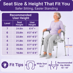 Kekoy Bedside Commode Chair with Padded Seat and Backrest, Aluminum Commode Toilet for Adults, Seniors, Disabled, Adjustable Height, Includes Potty Bucket & Splash Guard, 400lbs Capacity