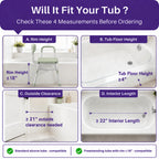 KEKOY Tub Transfer Bench for Bathtub and Showers, Adjustable Shower Bench, Bath Shower Chair Seat 400LBs for Elderly, Adults and Disabled