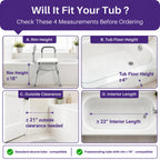 KEKOY Tub Transfer Bench for Bathtub and Showers, Adjustable Shower Bench, Bath Shower Chair Seat 400LBs for Elderly, Adults and Disabled