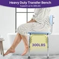 KEKOY Shower Transfer Bench for Bathtub 300LBs, FSA/HSA Eligible Tub Shower Chair Seat, Height Adjustable Shower Stool for Elderly, Disabled, Blue