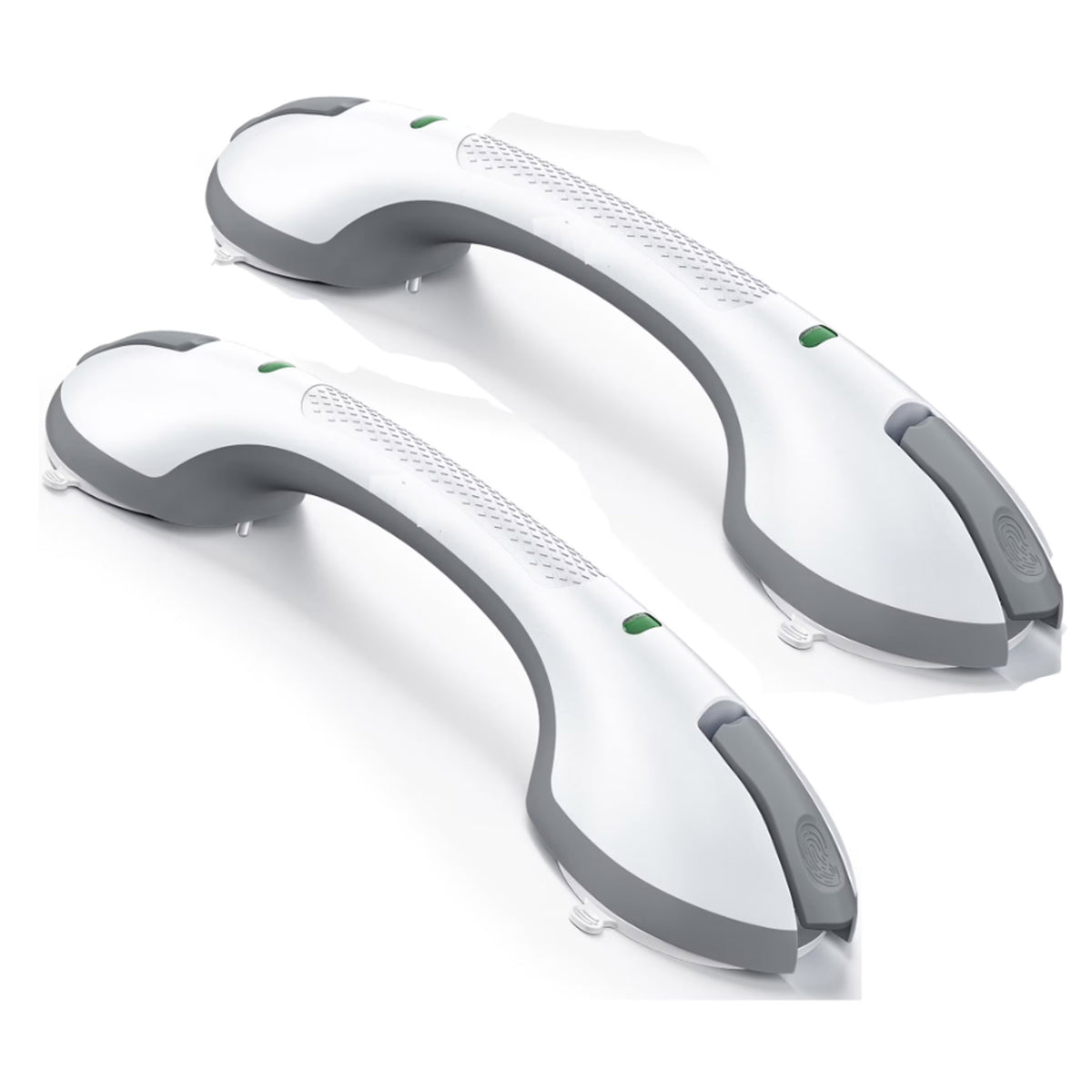 KEKOY 12" Shower Handles for Elderly, 2 Pack Dual-Layer Suction Grab Bars for Bathroom with Safety Indicator, No-Drill Shower Safety Bar for Seniors