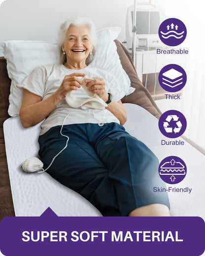 KEKOY Reusable & Washable 34x36 inch Bed Pads for Incontinence, 4 Pack Waterproof Pee Pads for Adults, Seniors, and Pets