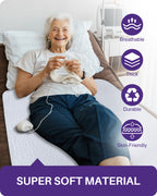 KEKOY Reusable & Washable 34x36 inch Bed Pads for Incontinence, 4 Pack Waterproof Pee Pads for Adults, Seniors, and Pets