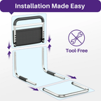 KEKOY Bed Rails for Seniors Safety Guard with Leg Adjustable, Bed Assist Rail for Elderly Adults with Free Storage Bag and Fixing Strap